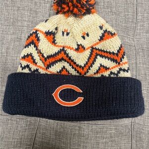 Reebok Kids' Navy and Orange Chevron Beanie